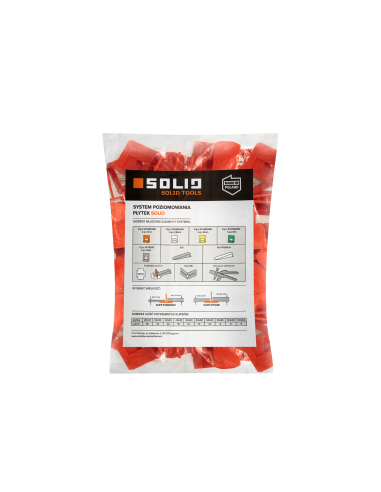 SOLID SYSTEM POZIOMOWANIA PŁYTEK KLIPS STANDARD 1MM/100 SZT