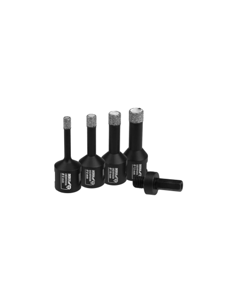 DEDRA ZESTAW KORONEK DIAMENTOWYCH VB 6,8,10,12 ADAPTER